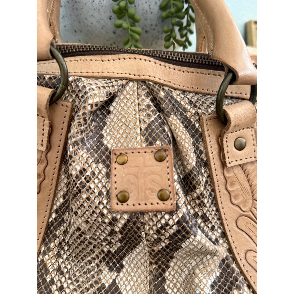STS Ranchwear Stella Sansa Satchel Genuine Leather Snakeskin Western Bag - Picture 4 of 13